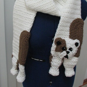 Bulldog - Crochet Scarf Pattern -  Instant Download