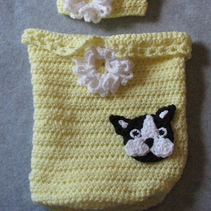 Boston Terrier - Cocoon Crochet Pattern With Tutorials - Digital Download