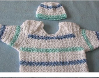Sweet Pea Stripes Crochet Pattern With Tutorials - Digital Download