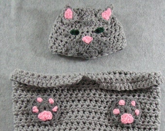 Tabby Cat - Baby Cocoon Crochet Pattern - Digital Download