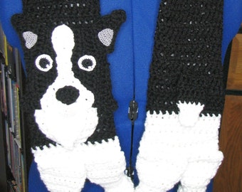 Border Collie - Scarf Crochet Pattern With Tutorials - Instant Download