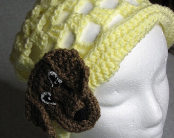 Dachshund - Lace Hat Crochet Pattern With Tutorials - Digital Download