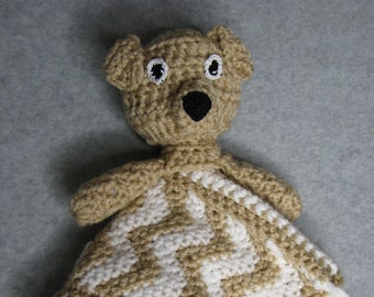 Labrador Lovey- Blanket Friend Crochet Pattern With Tutorials - Digital Download