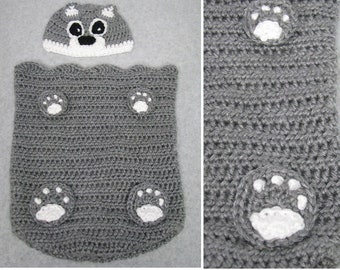 Wolf Baby Cocoon - Sleep Sac Crochet Pattern Pdf