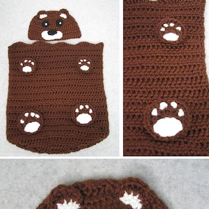Baby Bear Cocoon - Baby Sleep Sac Crochet Pattern Pdf