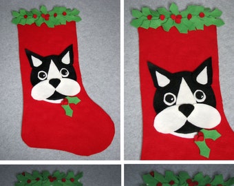 Boston Terrier - Easy Stocking Pattern - Digital Download