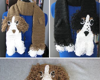 Springer Spaniel -  Scarf Crochet Pattern With Tutorials - Instant Download