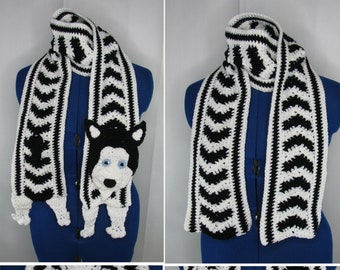 Husky  Ripple Scarf Crochet Pattern With Tutorials - Instant Download