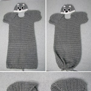 Wolf Sweet Pea - Baby Pajama Crochet Pattern - Pdf