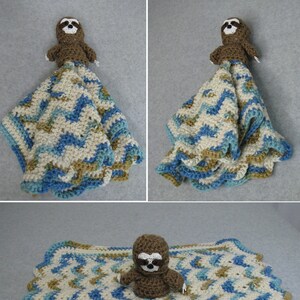 Sloth Lovey- Blanket Friend Crochet Pattern With Tutorials - Digital Download