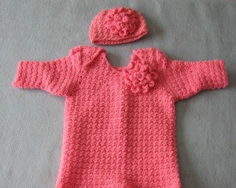 Pink Flower Infant Sweet Pea Crochet Pattern With Tutorials - Digital Download