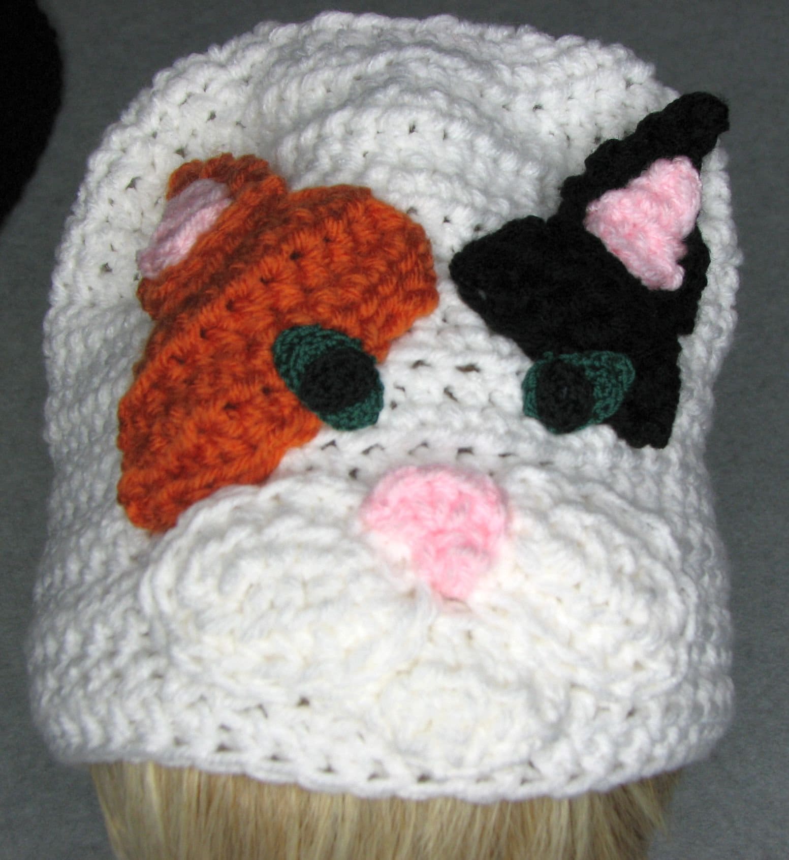 30 Unique Crochet Hats That Are Sure To Amaze You! 8 Patches Cat Hat