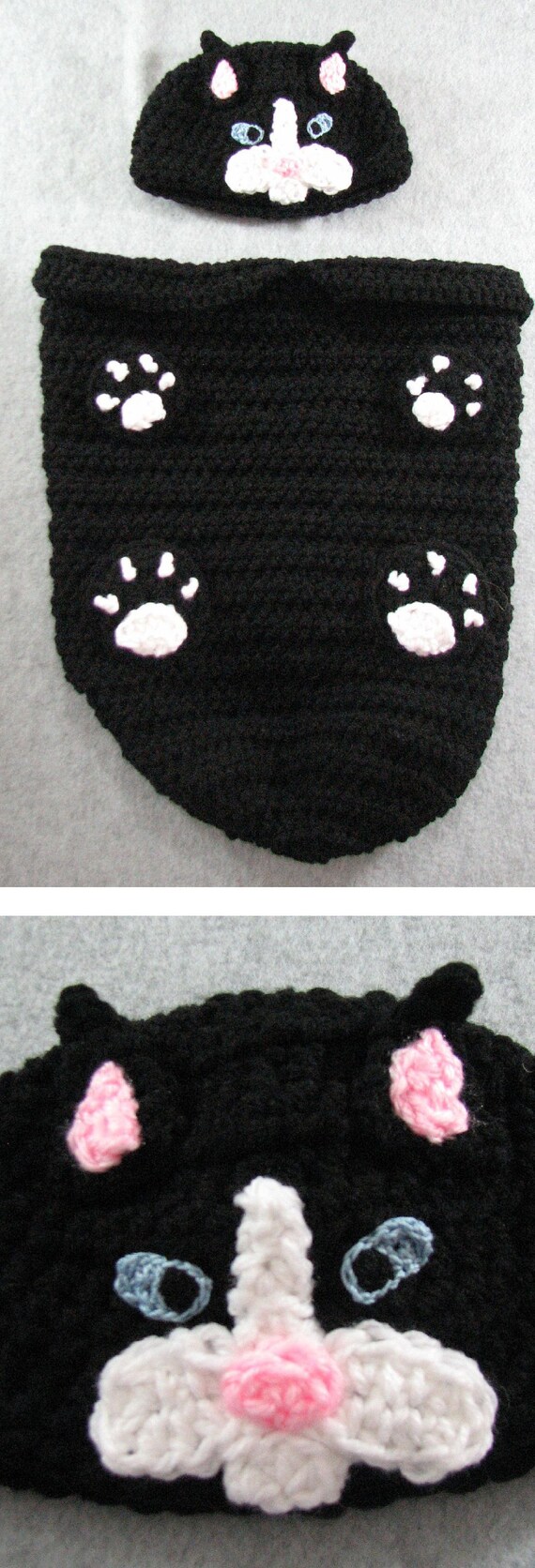 Black Cat Baby Cocoon Crochet Pattern Digital Download Etsy