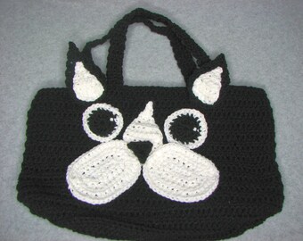 Boston Terrier - Tote Crochet Pattern - Digital Download
