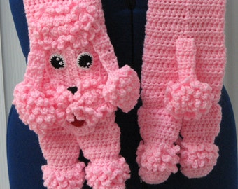 Poodle - Scarf Crochet Pattern With Tutorials - Instant Download