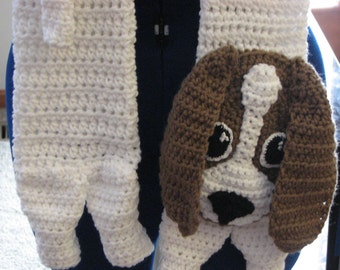 Basset Hound - Crochet Scarf Pattern - Instant Download