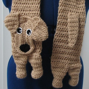 Labrador -  Scarf Crochet Pattern With Tutorials - Instant Download