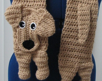 Labrador -  Scarf Crochet Pattern With Tutorials - Instant Download