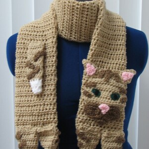 Tabby Cat Scarf Crochet Pattern With Tutorials Digital Download image 2