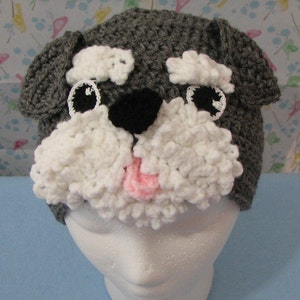 Schnauzer - Hat Crochet Pattern With Tutorials - Digital Download