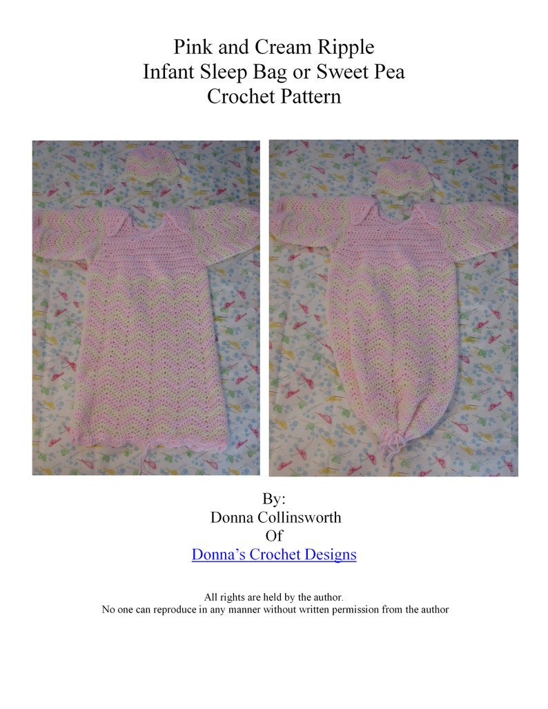 Ripple Pattern Sweet Pea Crochet Pattern With Tutorials Digital Download image 2