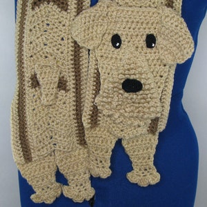 Airedale  Ripple Scarf Crochet Pattern With Tutorials - Instant Download