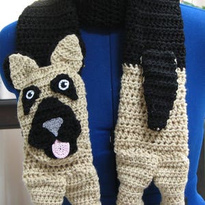 German Shepherd - Scarf Crochet Pattern With Tutorials - Instant Download