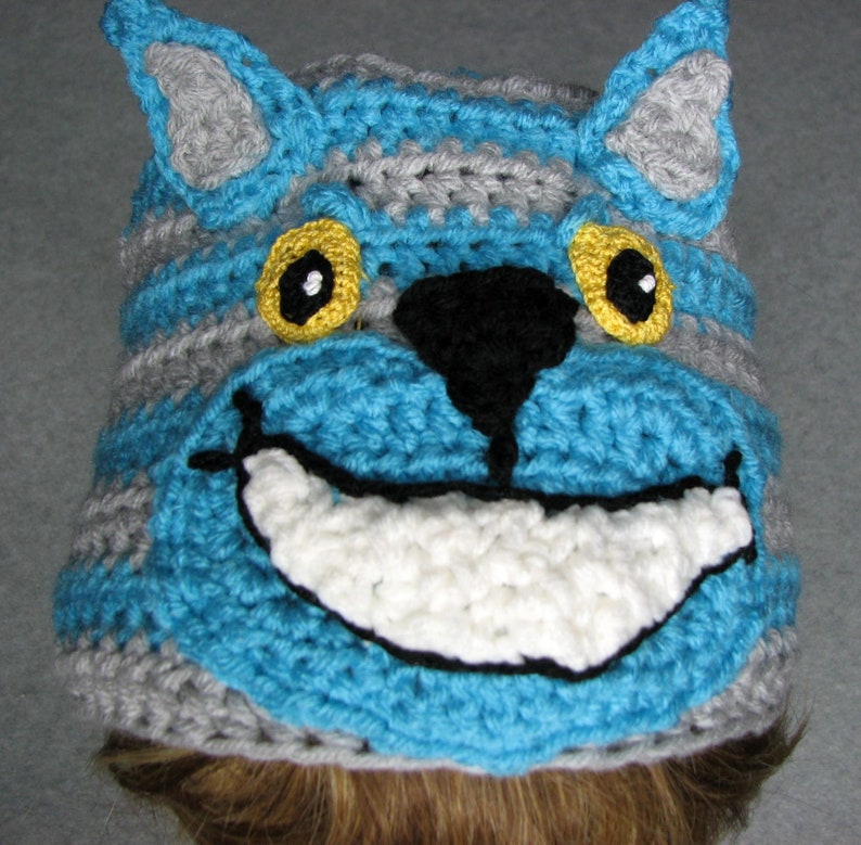 Cheshire Cat Hat Crochet Pattern With Tutorials Digital Download image 1