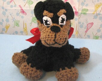 Rottweiler - Modèle de jouet au crochet avec tutoriels - Téléchargement numérique