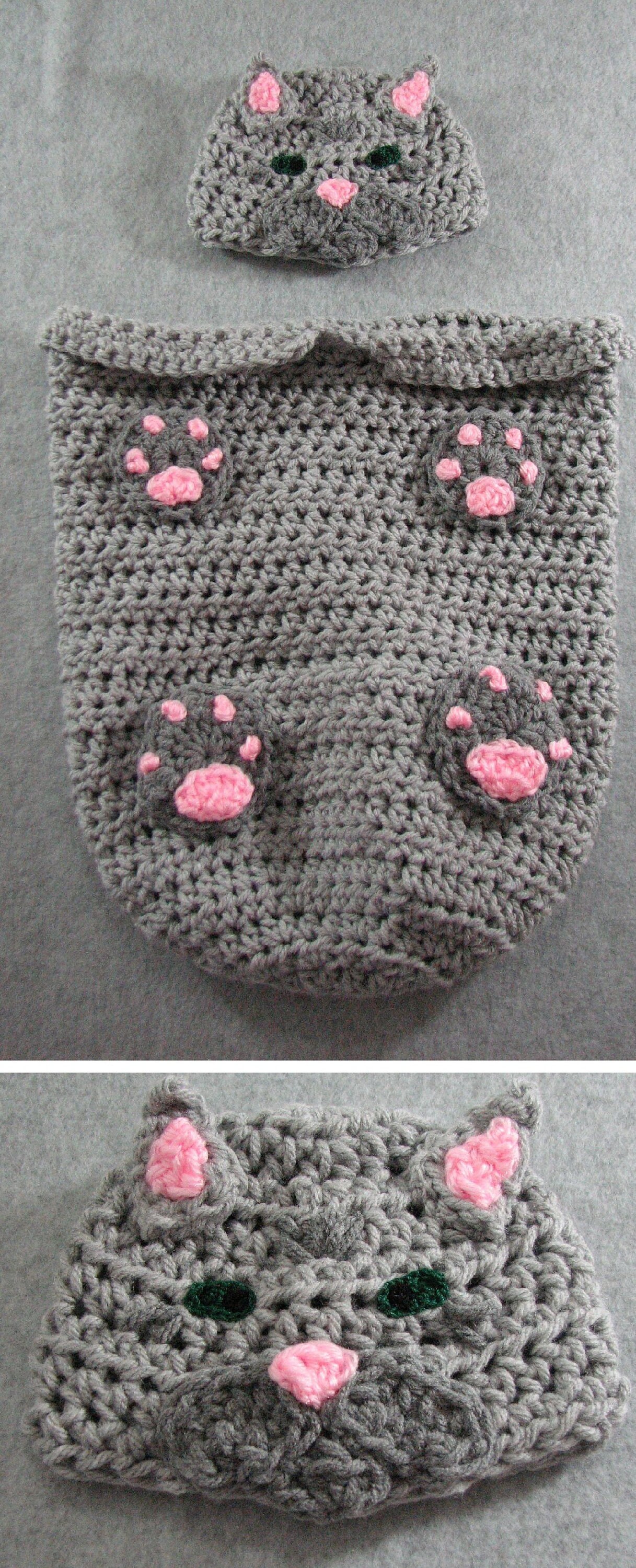Tabby Cat Baby Cocoon Crochet Pattern Digital Download Etsy