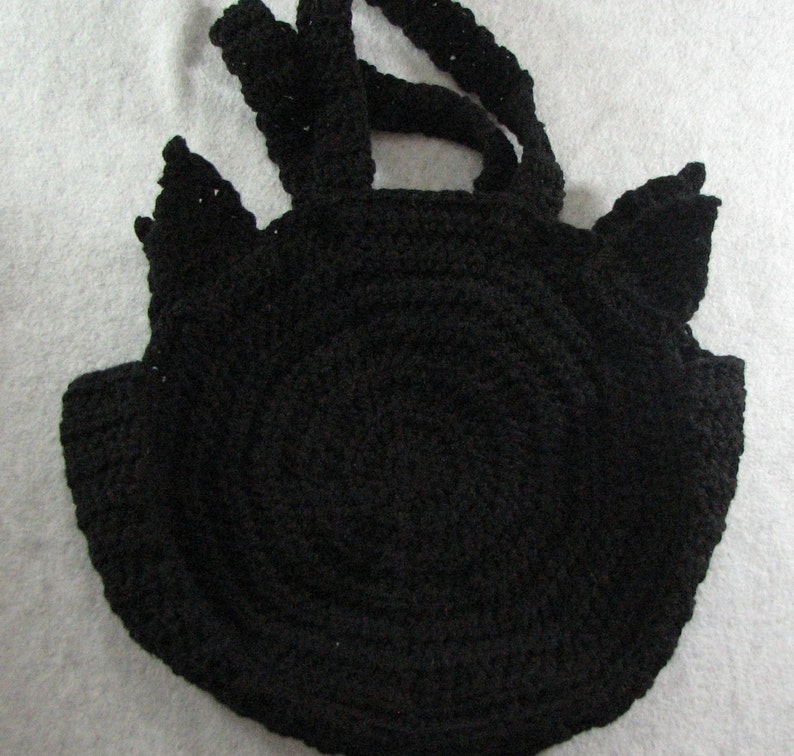 Black Cat Round Tote Crochet Pattern Digital Download image 6