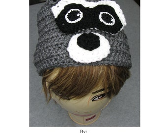 Raccoon - Hat Crochet Pattern With Tutorials - Digital Download