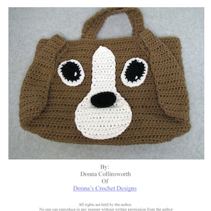 Basset Hound Tote Bag Crochet Pattern - Digital Download