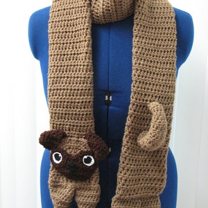 Pug - Scarf Crochet Pattern With Tutorials - Digital Download