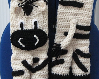 Cebra - Patrón Bufanda A Crochet Con Tutoriales - Descarga Digital