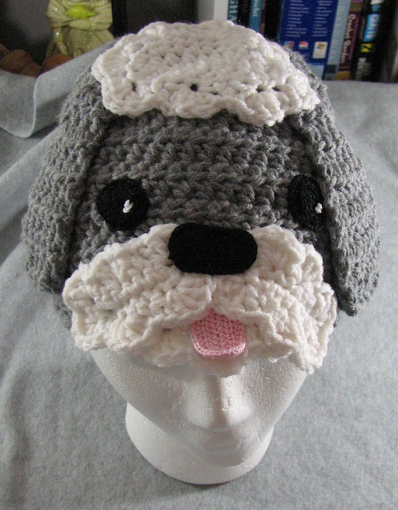 Hat Crochet Pattern With Tutorials Sheep Dog Digital Download