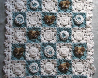 Pug - Baby Blanket Crochet Pattern With Tutorials - Digital Download