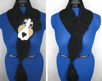 Bernese Mountain Dog - Neck Warmer Crochet Pattern With Tutorials - Instant Download