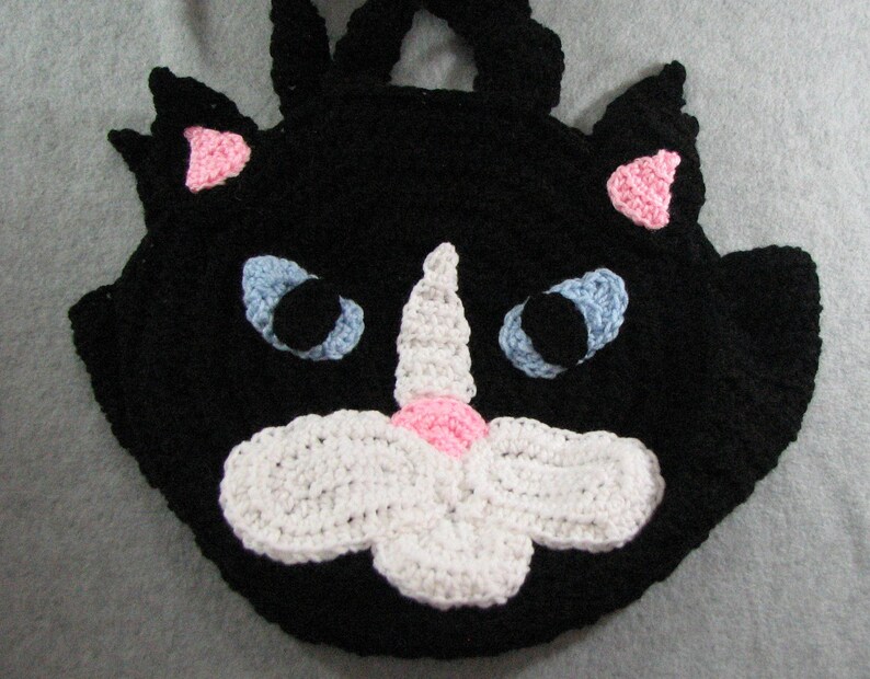 Black Cat Round Tote Crochet Pattern Digital Download image 10