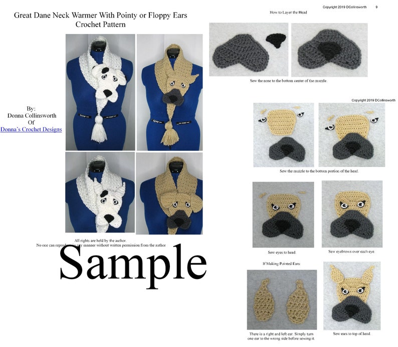 Great Dane Neck Warmer Crochet Pattern With Tutorials Etsy