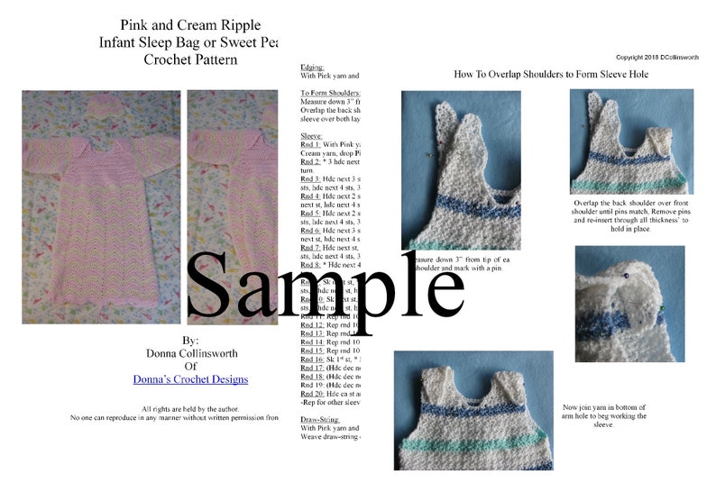 Ripple Pattern Sweet Pea Crochet Pattern With Tutorials Digital Download image 6