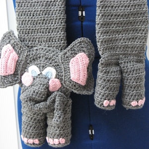 Elephant - Scarf Crochet Pattern With Tutorials - Digital Download