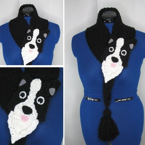 Boarder Collie Neck Warmer Crochet Pattern With Tutorials - Instant Download