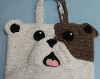 Bull Dog - Tote Crochet Pattern With Tutorials - Digital Download
