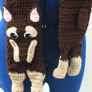 Doberman - Scarf Crochet Pattern With Tutorials - Instant Download