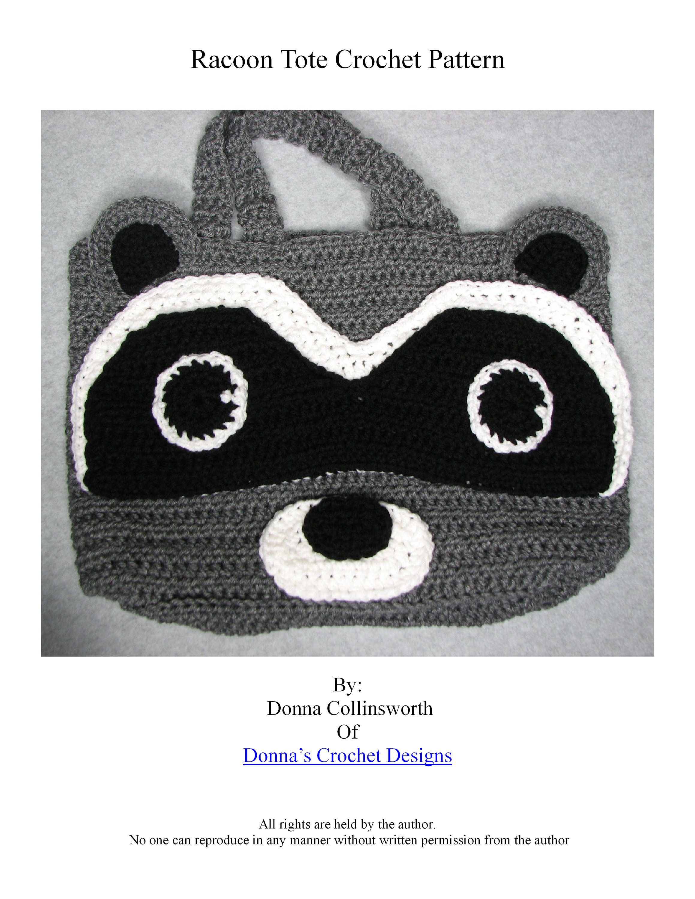 38 Racoon Crochet Patterns for Woodland Amigurumi, Hats, Appliques, and Cozy Handmade... 27 Raccoon Tote Bag Crochet Pattern with Tutorials