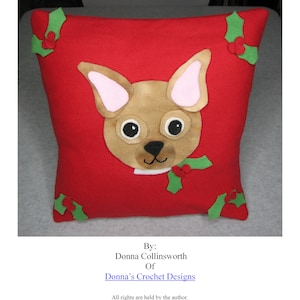 Chihuahua - Pillow Pattern With Tutorials - Digital Download
