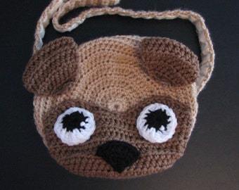 Pug - Purse Crochet Pattern With Tutorials - Digital Download