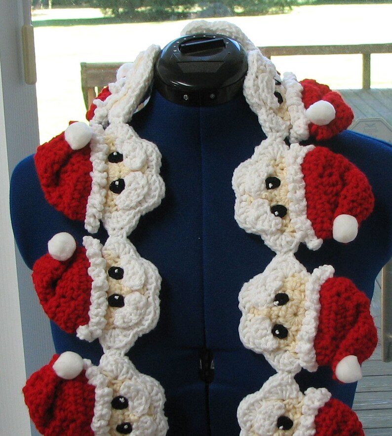 Santa Scarf Crochet Pattern  With Tutorials  Digital image 0