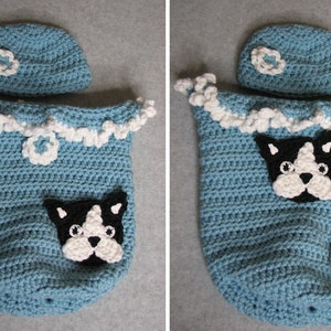 Boston - Blue Cocoon Crochet Pattern - Digital Download